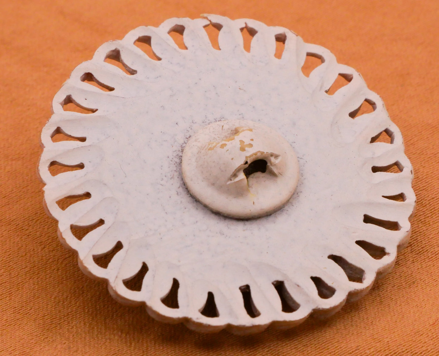 Rose Cluster Basket Frame Extruded Celluloid Plastic Large Button 37mm