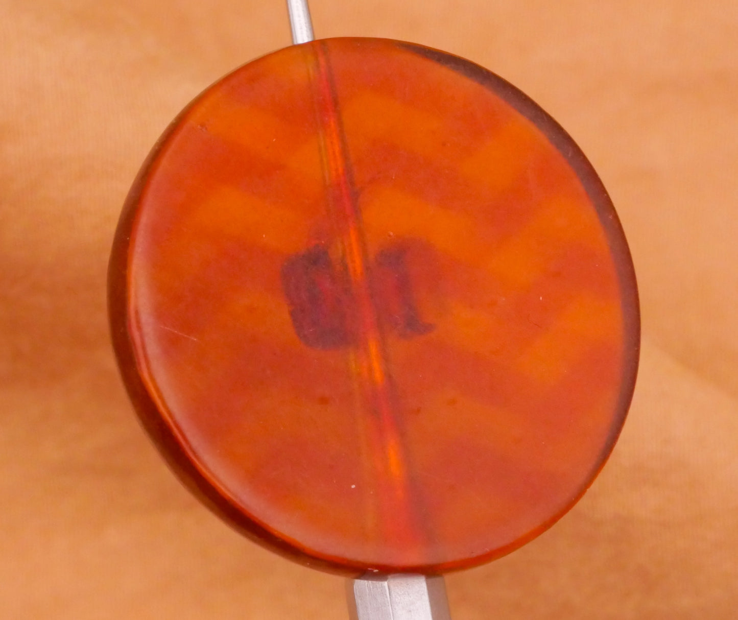 Tortoiseshell Look Zig Zag Square Early Plastic Button Various 27-28mm