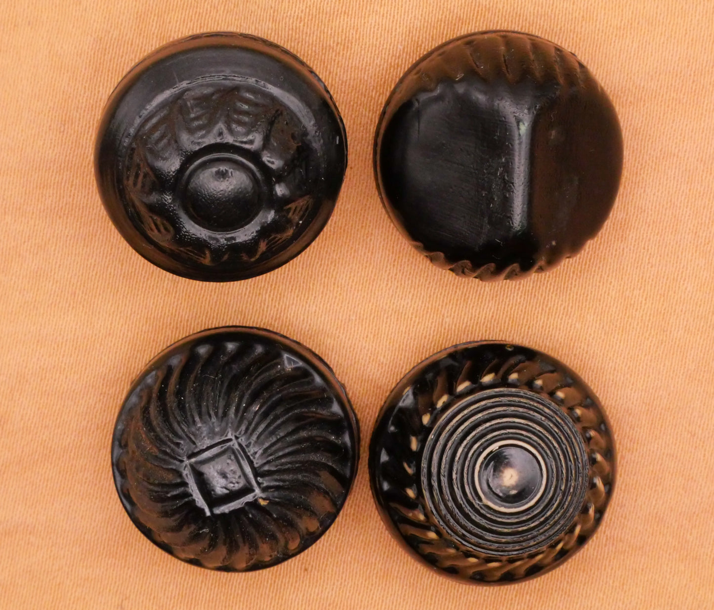 Celluloid Black Bubble Early Plastic Button Various 18-19mm