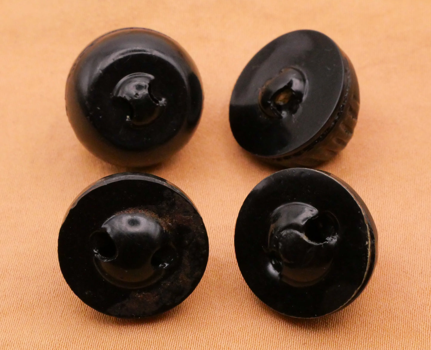Celluloid Black Bubble Early Plastic Button Various 18-19mm