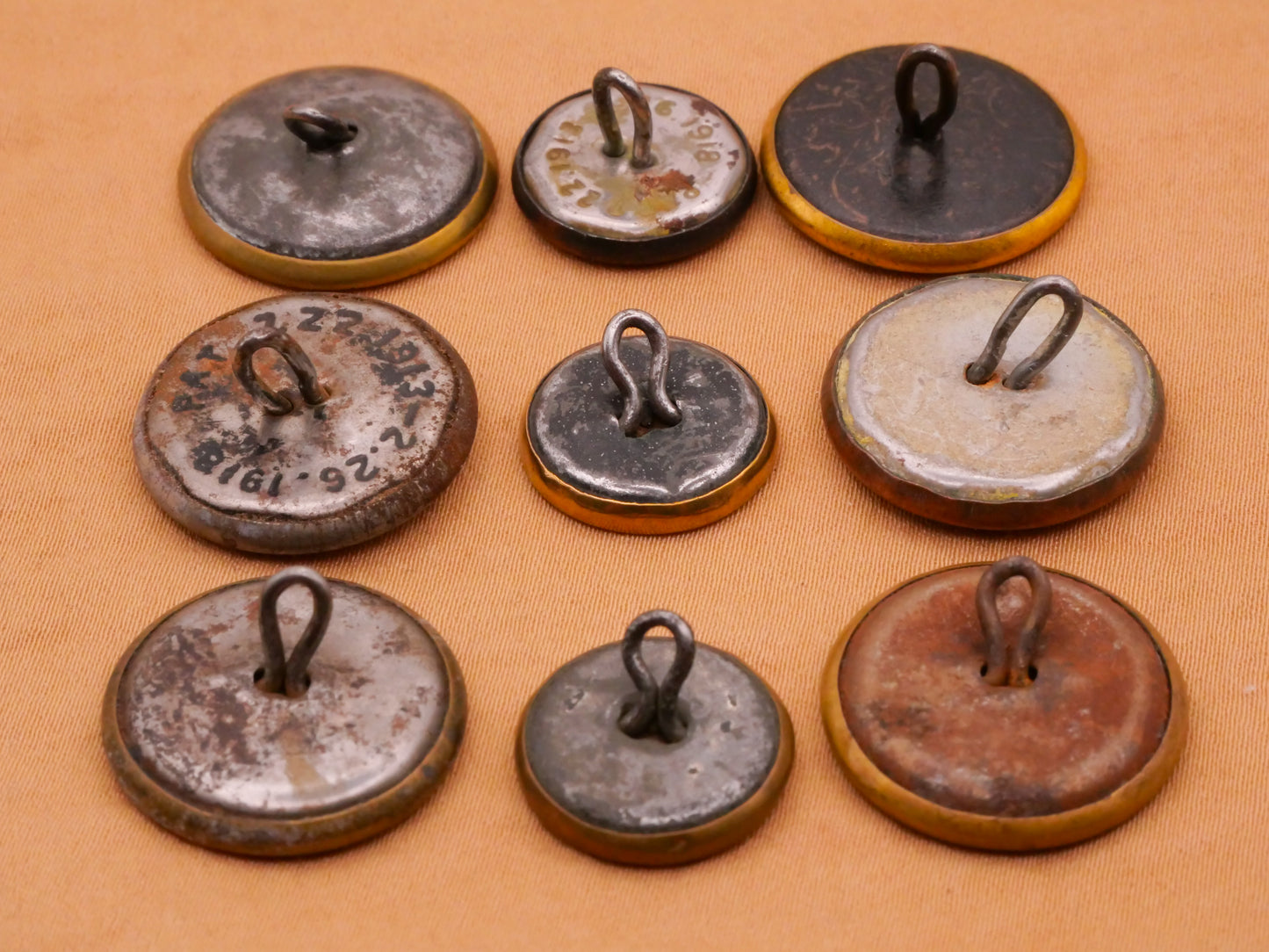 Train Railroad Workwear Overall Metal Button Various 15-20mm