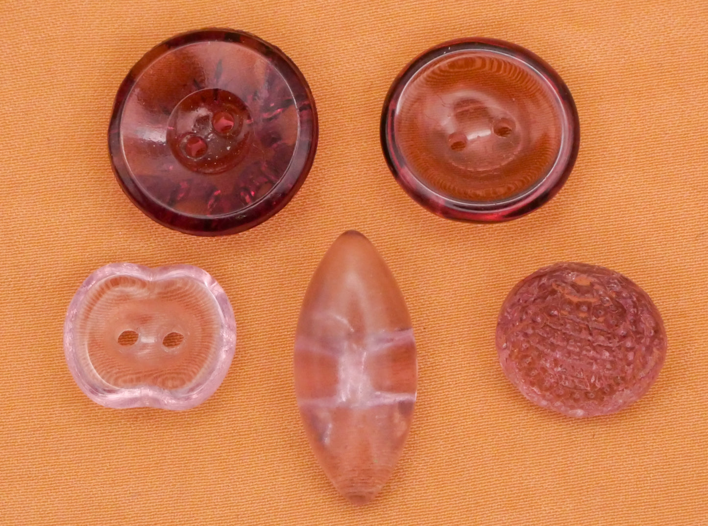 Purple Lavender Translucent Antique Vintage Glass Button Various 9-18mm