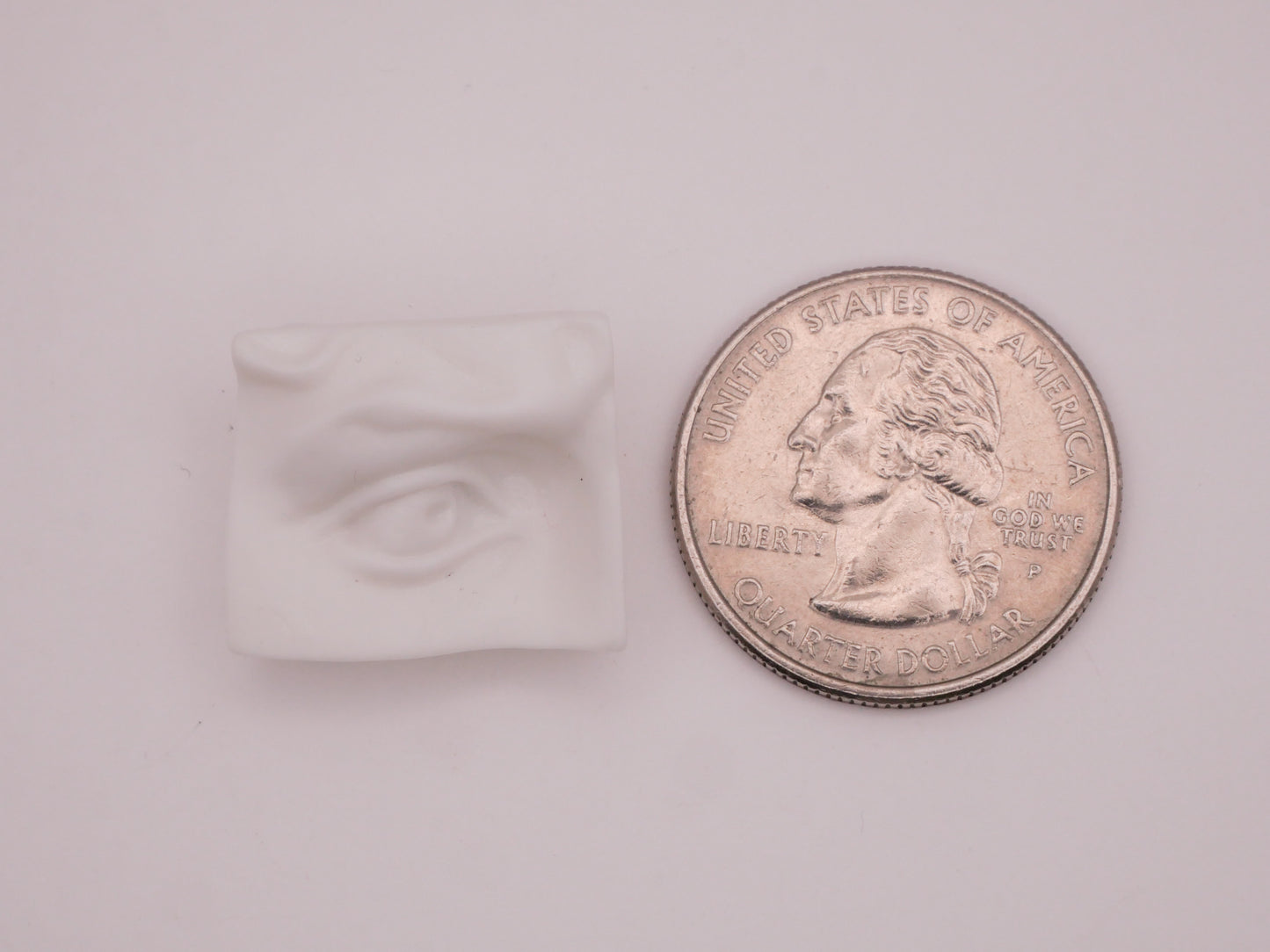 Marble Look Eye White Plastic Button 18x20mm