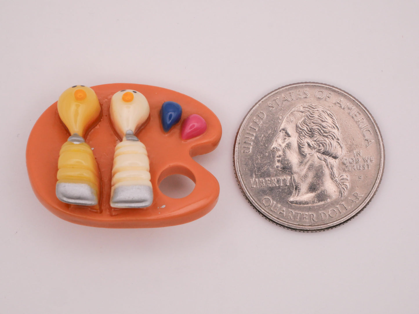 Artist Palette Paint Tubes Plastic Button 25x30mm