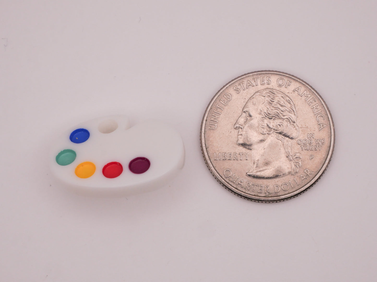 Artist Palette Paint Plastic Set of Three Buttons 17x24mm