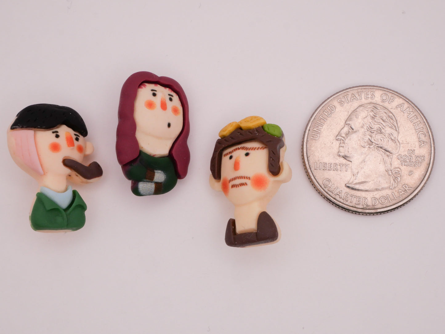 Famous Art Portraits Van Gogh Mona Lisa Frida Kahlo Plastic Set of Three Buttons 15-24mm