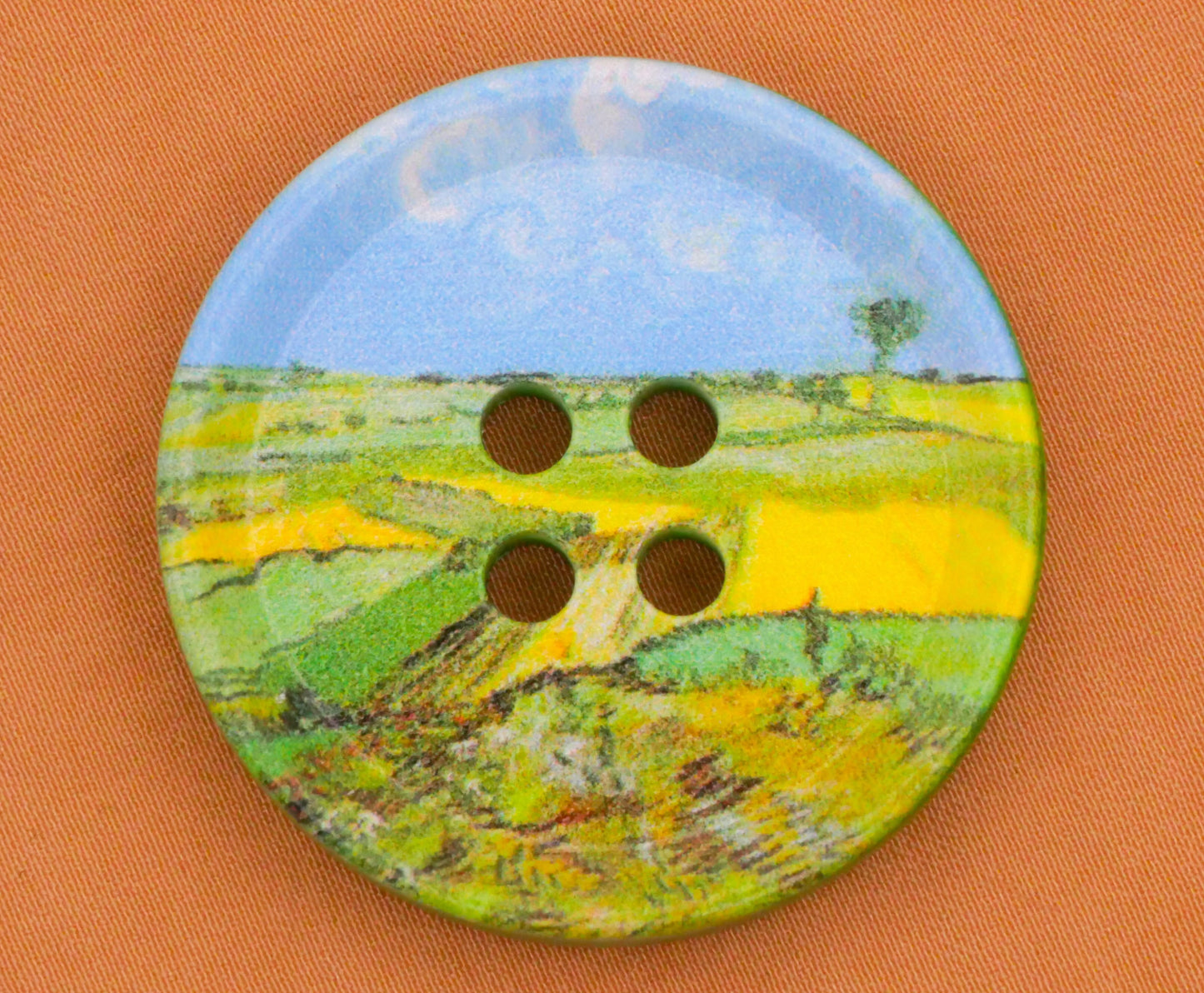 Famous Paintings Art Inspired Wood Sew-Thru Buttons Various 30mm