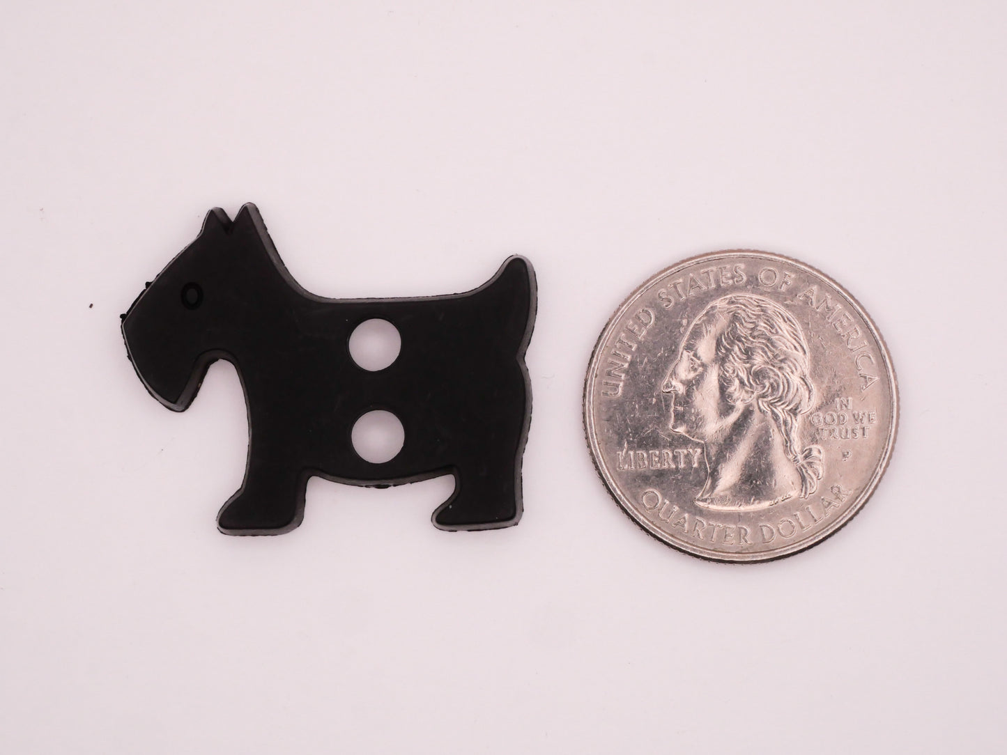 Scottie Dog Black Tan Grey Plastic Button Various 25x32mm