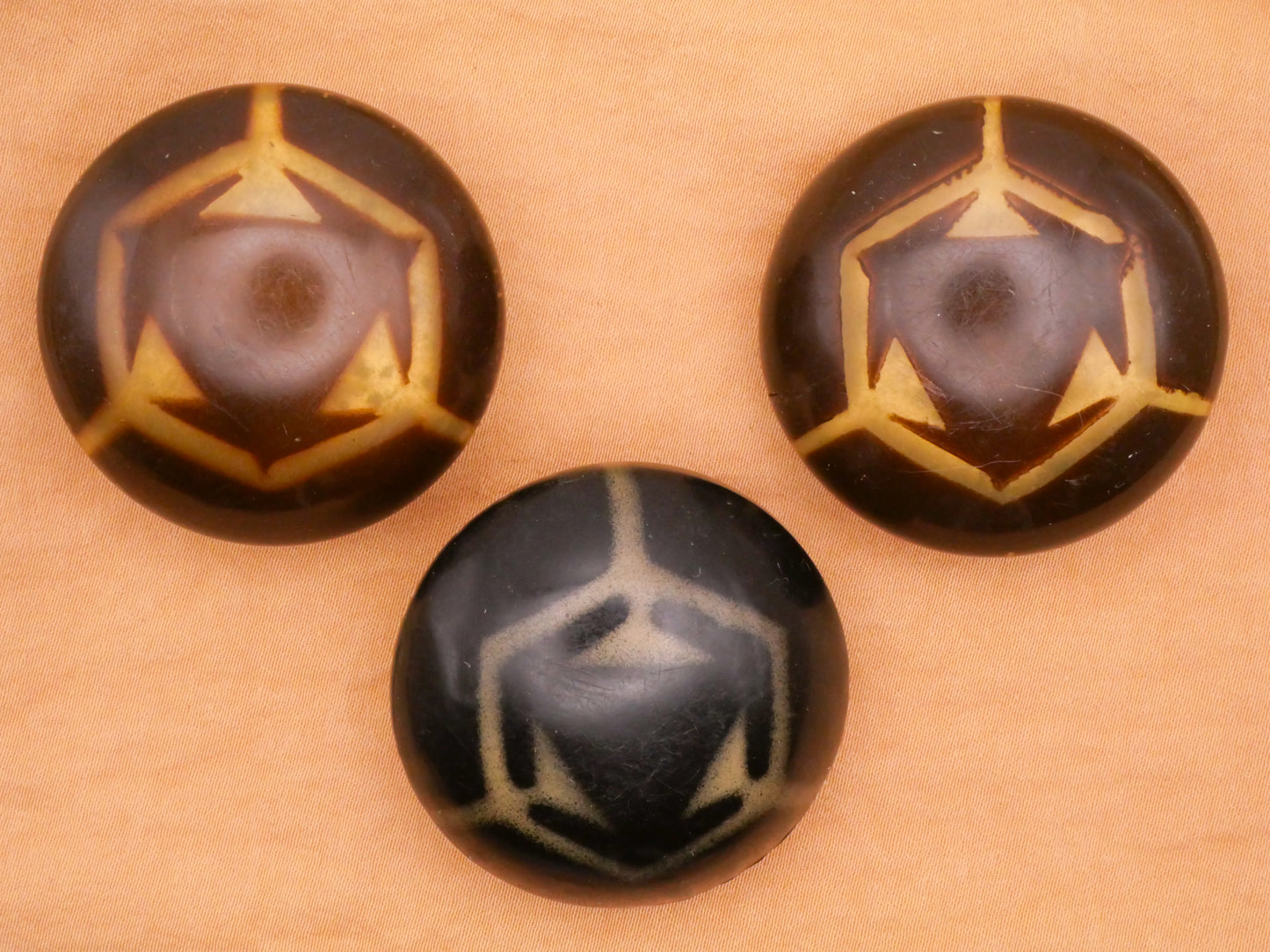 Geometric Bubble Celluloid Early Plastic Large Button Various 38mm