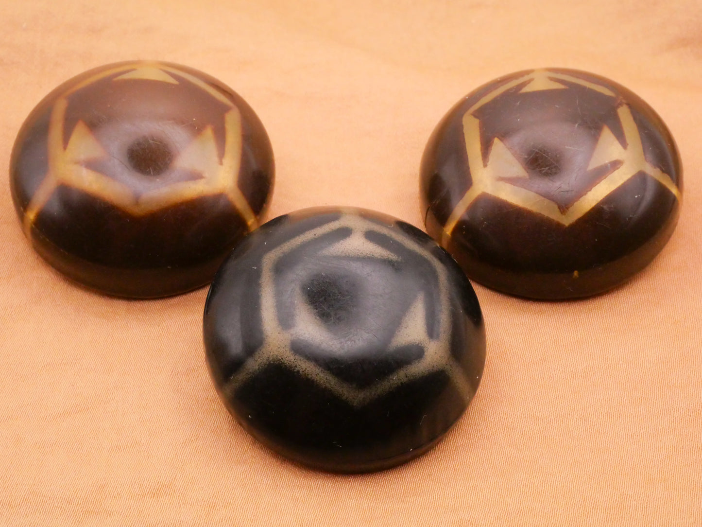 Geometric Bubble Celluloid Early Plastic Large Button Various 38mm
