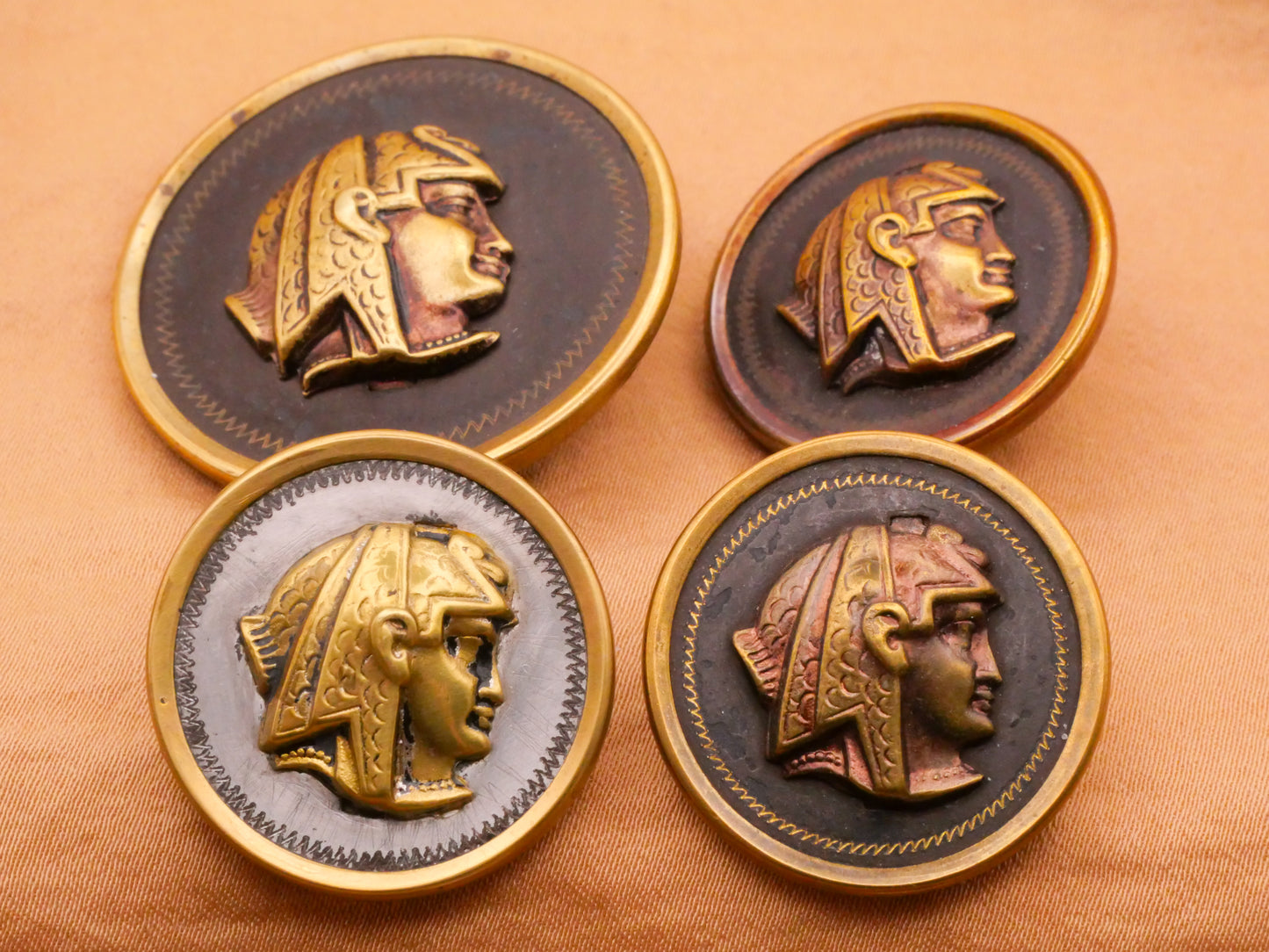 Pharaoh Side Profile Portrait Victorian Metal Button Various 25-34mm