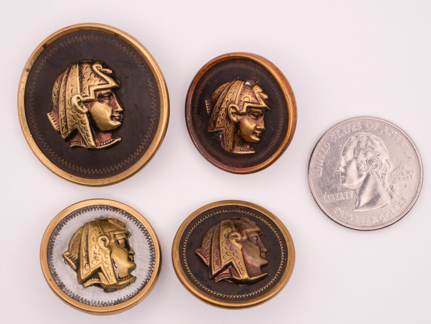 Pharaoh Side Profile Portrait Victorian Metal Button Various 25-34mm