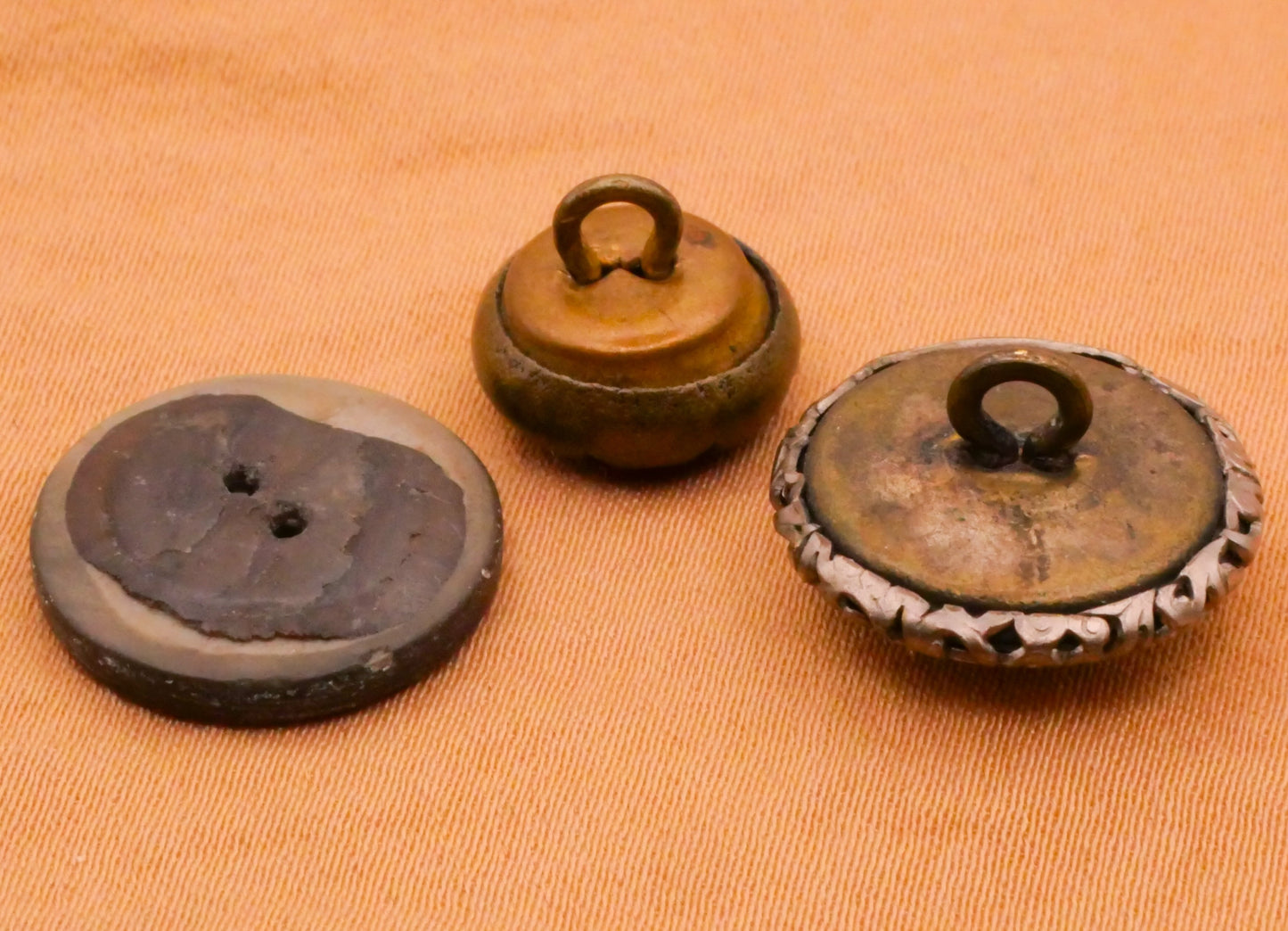 Mother of Pearl Mirrorback Twinkle Antique Metal Shell Button Various 11-16mm