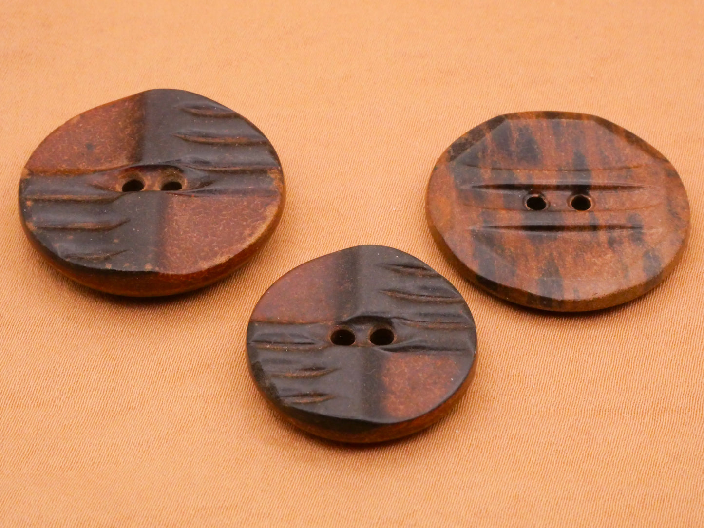 Two-Tone Composition Plastic Vintage Button Various 23-29mm