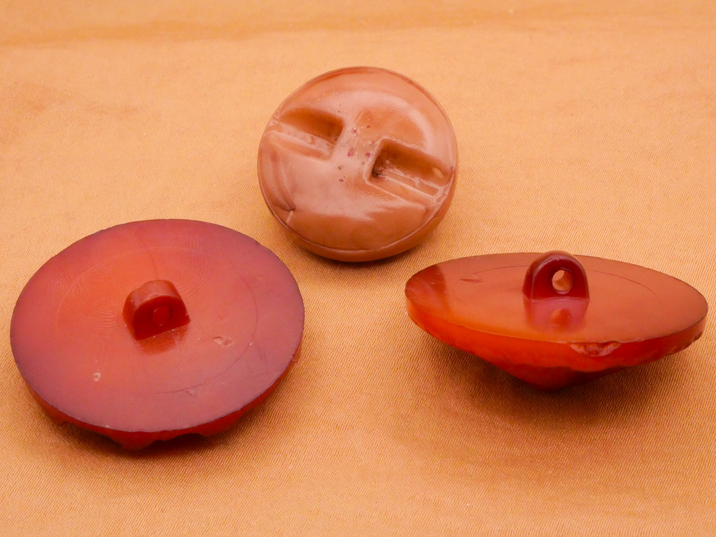 Twisted Fabric Look Vintage Plastic Button Various 25-33mm