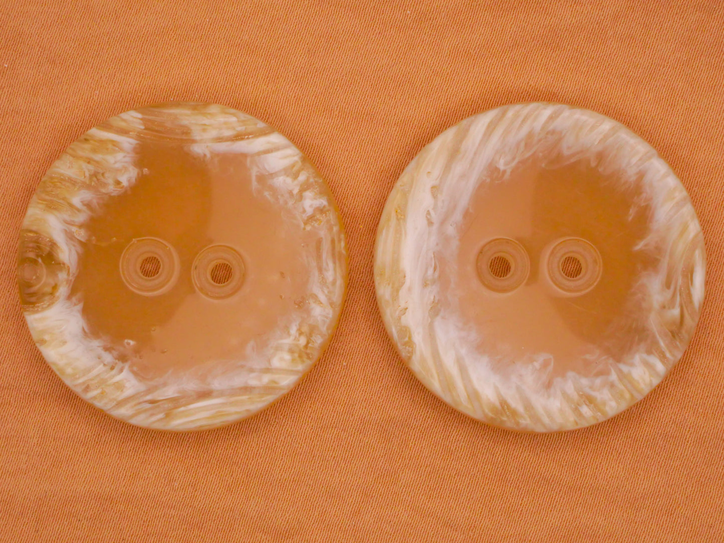 Horn Natural Look Translucent Plastic Button Various 34mm
