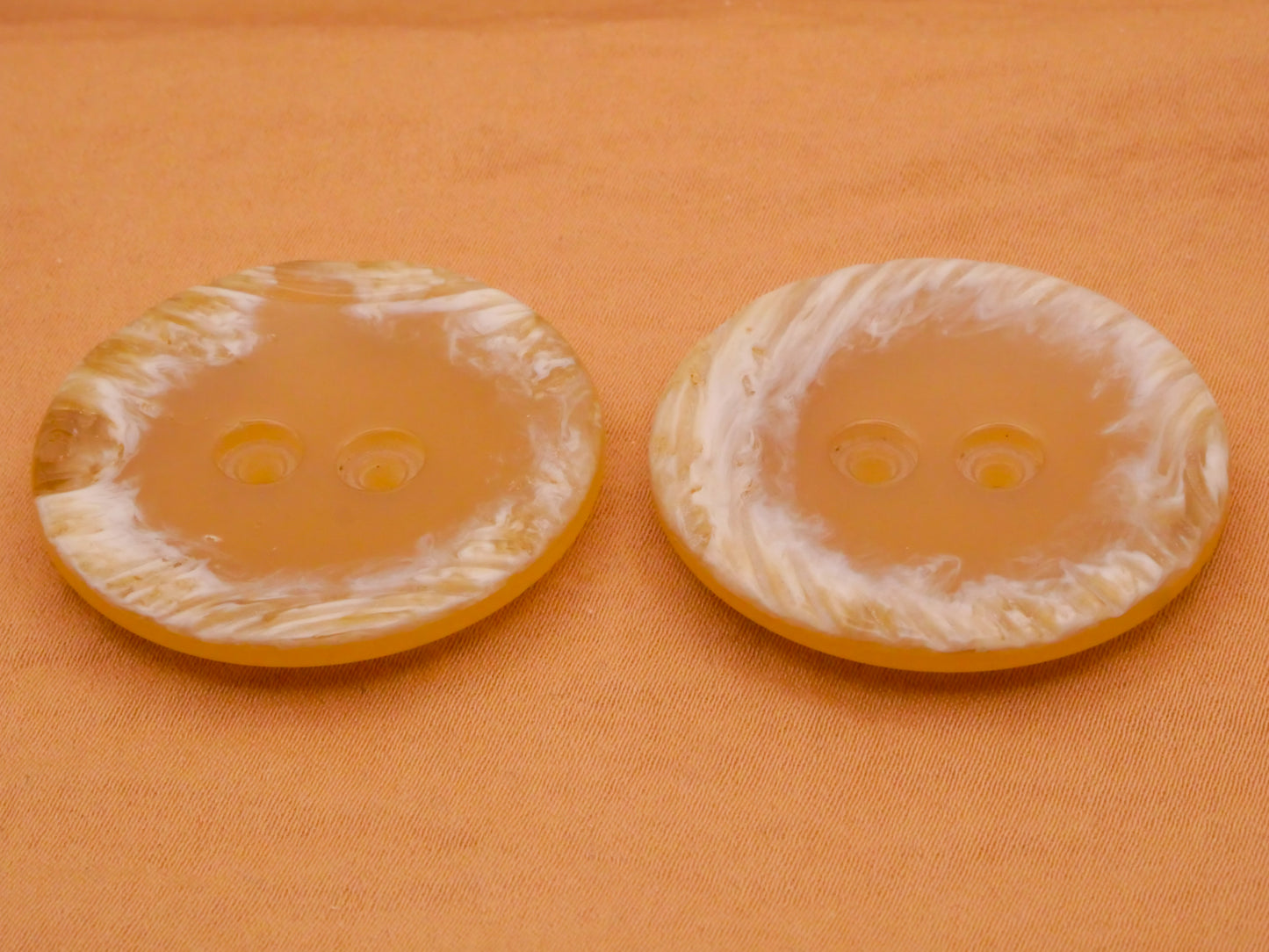 Horn Natural Look Translucent Plastic Button Various 34mm