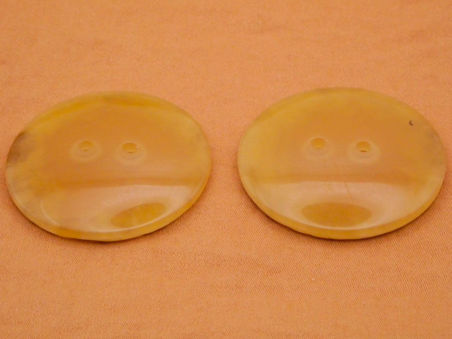 Horn Natural Look Translucent Plastic Button Various 34mm