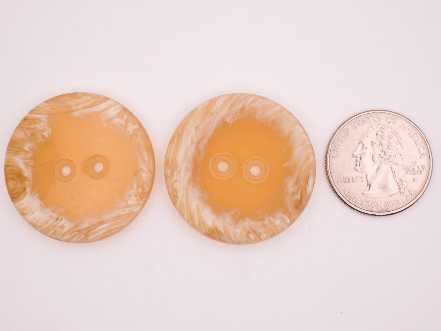 Horn Natural Look Translucent Plastic Button Various 34mm