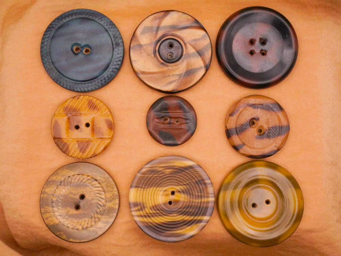 Animal Print Celluloid Tight Top Early Plastic Button Various 23-37mm