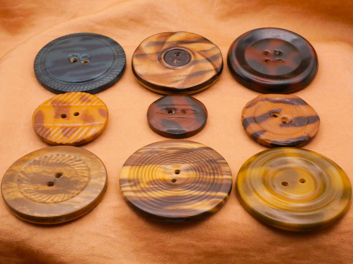 Animal Print Celluloid Tight Top Early Plastic Button Various 23-37mm