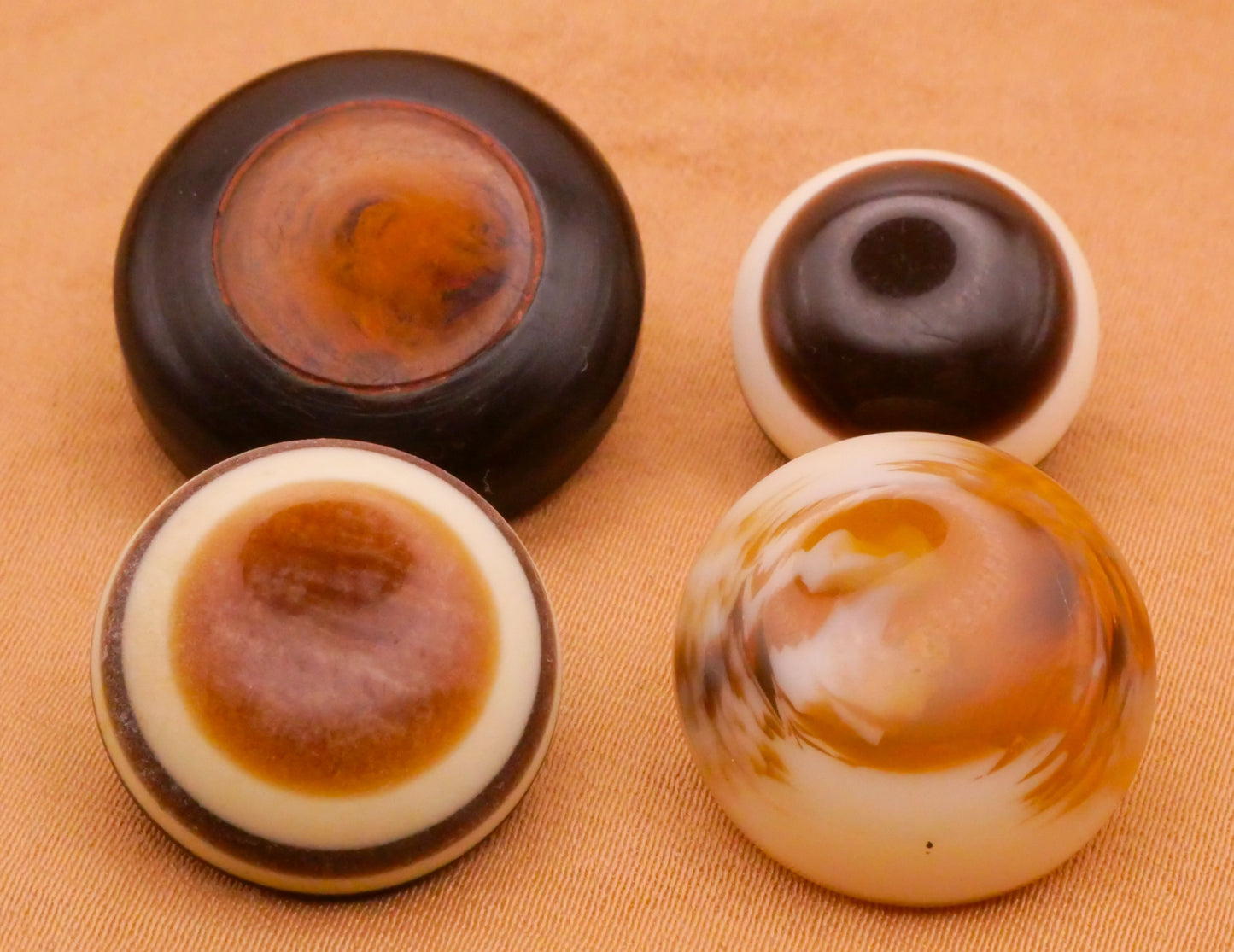 Eye Candy Brown Caramel Vintage Plastic Button Various 15-22mm