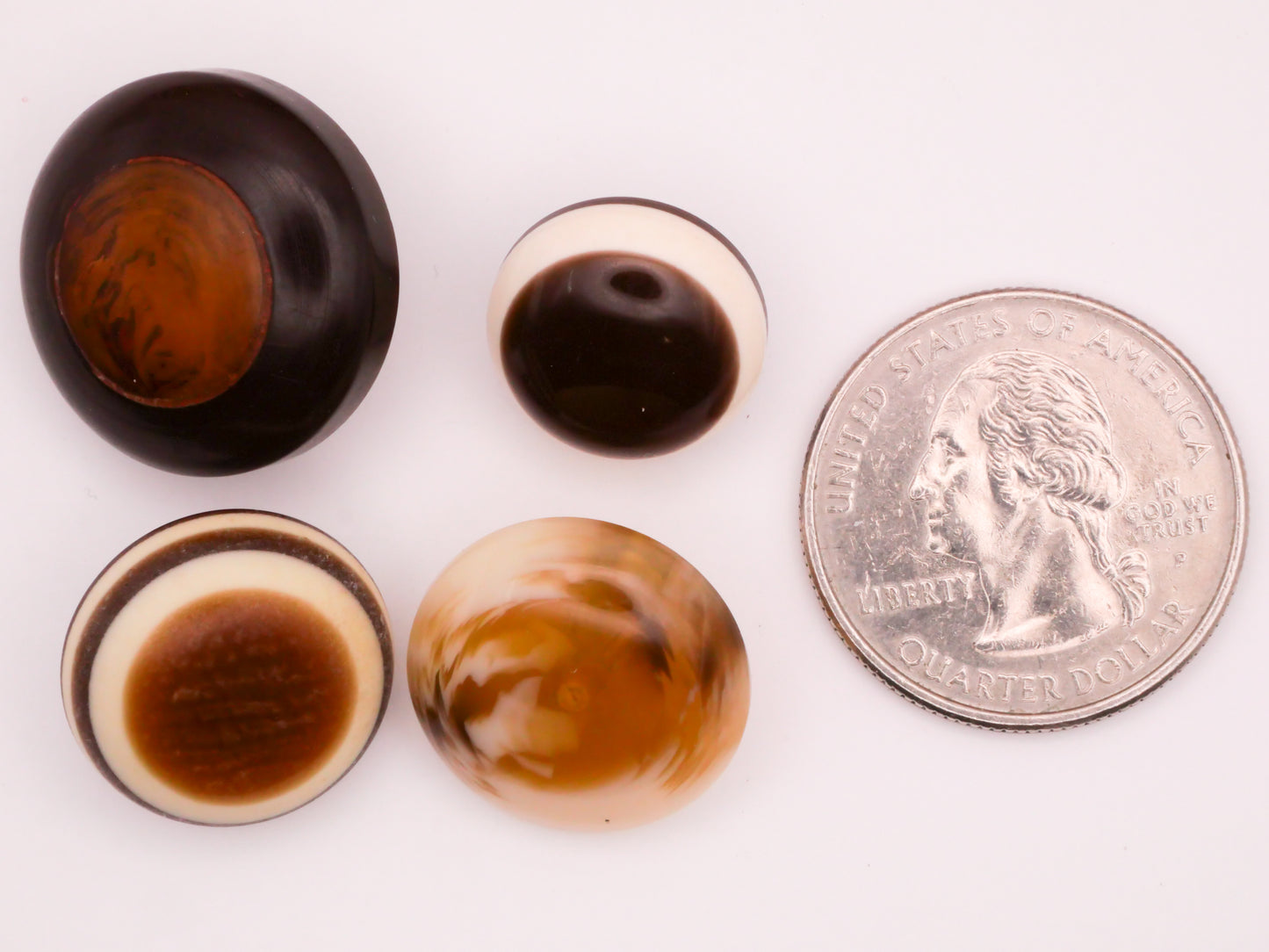Eye Candy Brown Caramel Vintage Plastic Button Various 15-22mm