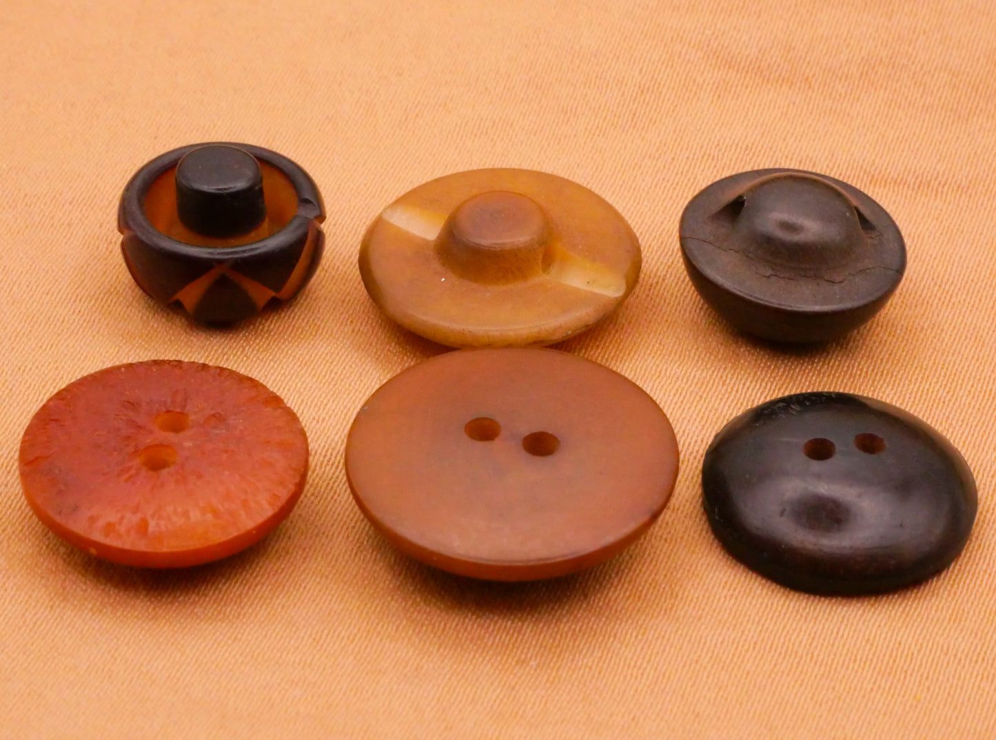 Tribal Carved Vegetable Ivory Tagua Nut Vintage Button Various 11-17mm
