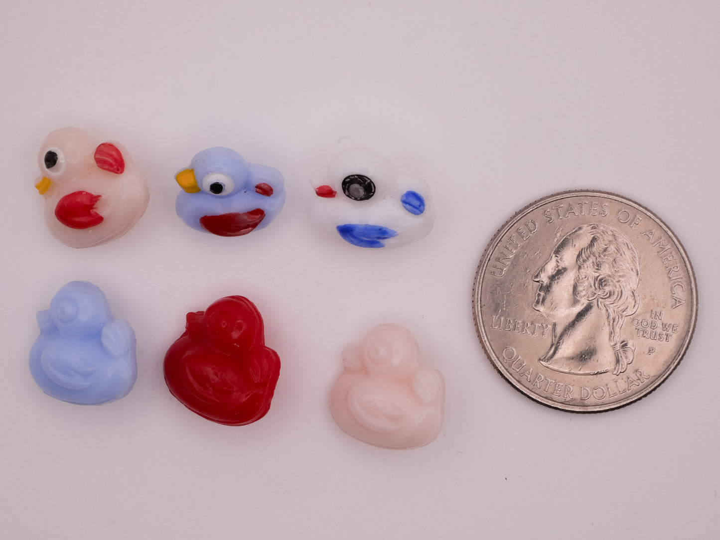 Baby Duck Chick Vintage Glass Button Various 11-14mm