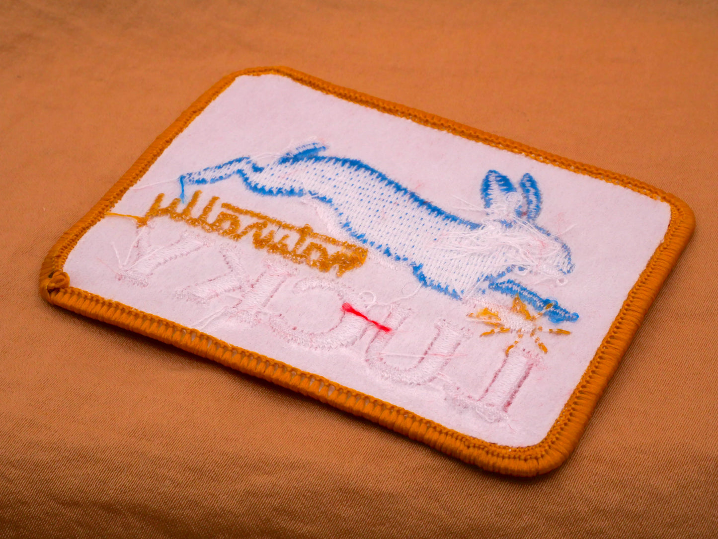 Naturally Luck Hopping Bunny Red Patch Embellishment 60x77mm