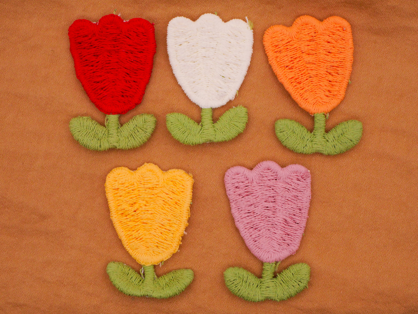 Tulip Flower Applique Embellishment Patch Various 20x30mm
