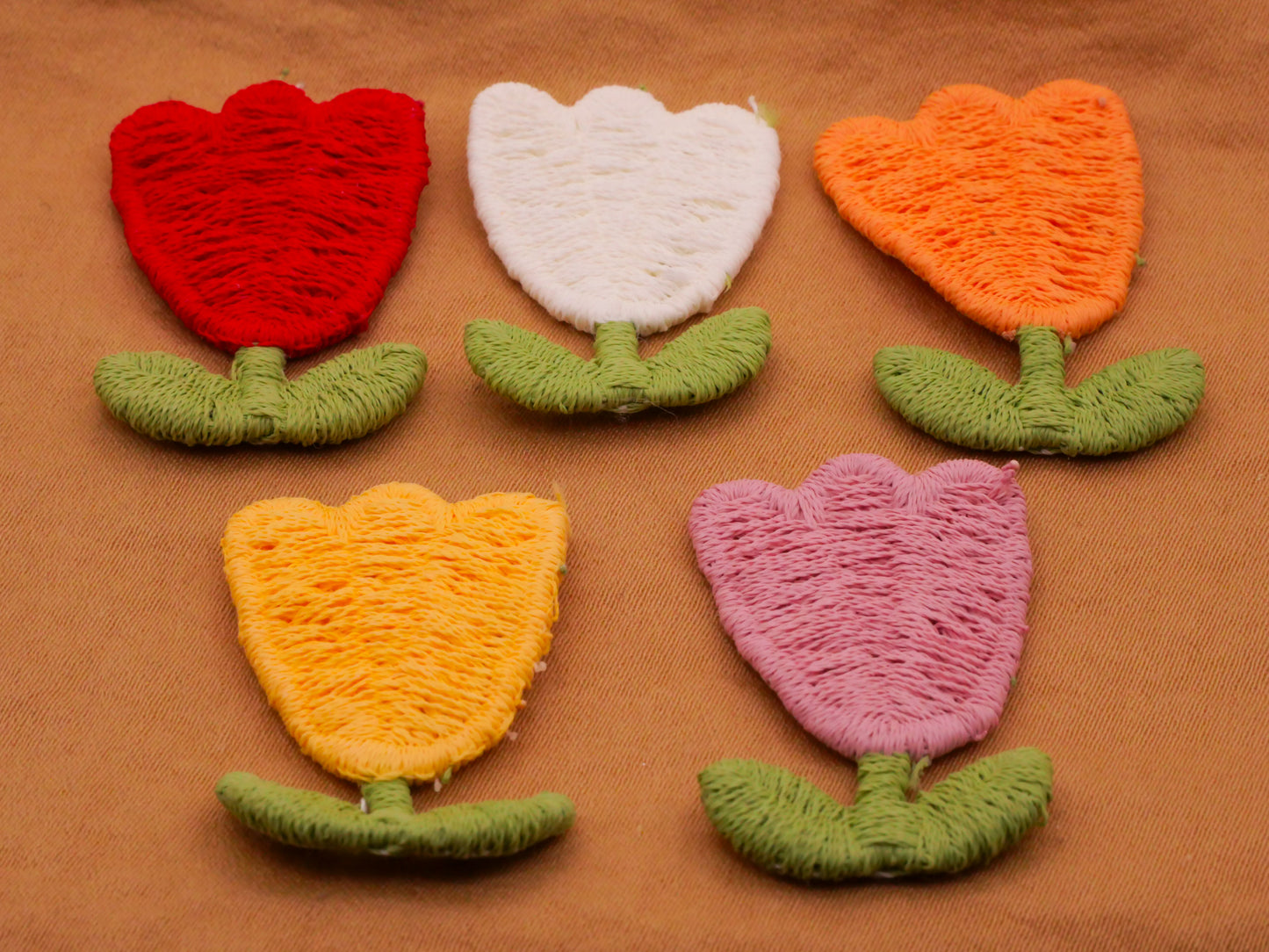 Tulip Flower Applique Embellishment Patch Various 20x30mm