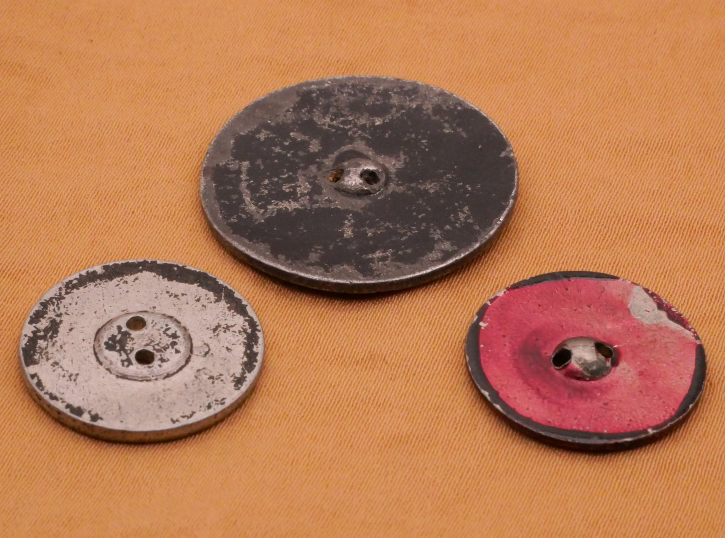 Flower Floral Band Flat Sew-Thru Antique Metal Button Various 18-25mm