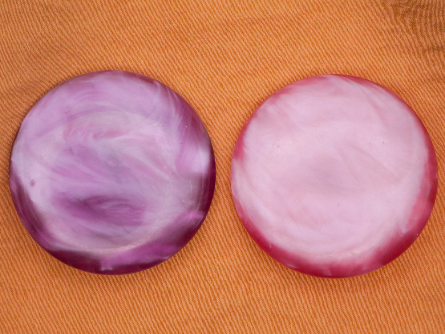 Pearlized Purple or Pink Vintage Large Plastic Button Various 41mm