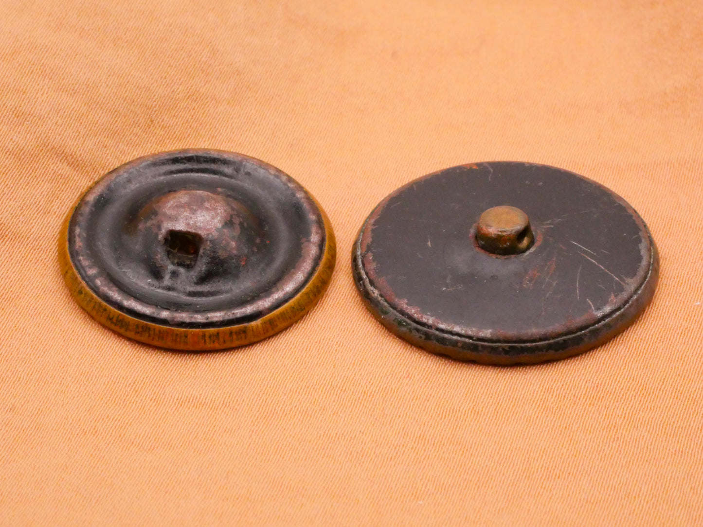 Victorian Celluloid Fleur or Flower Metal Button Various 26-28mm