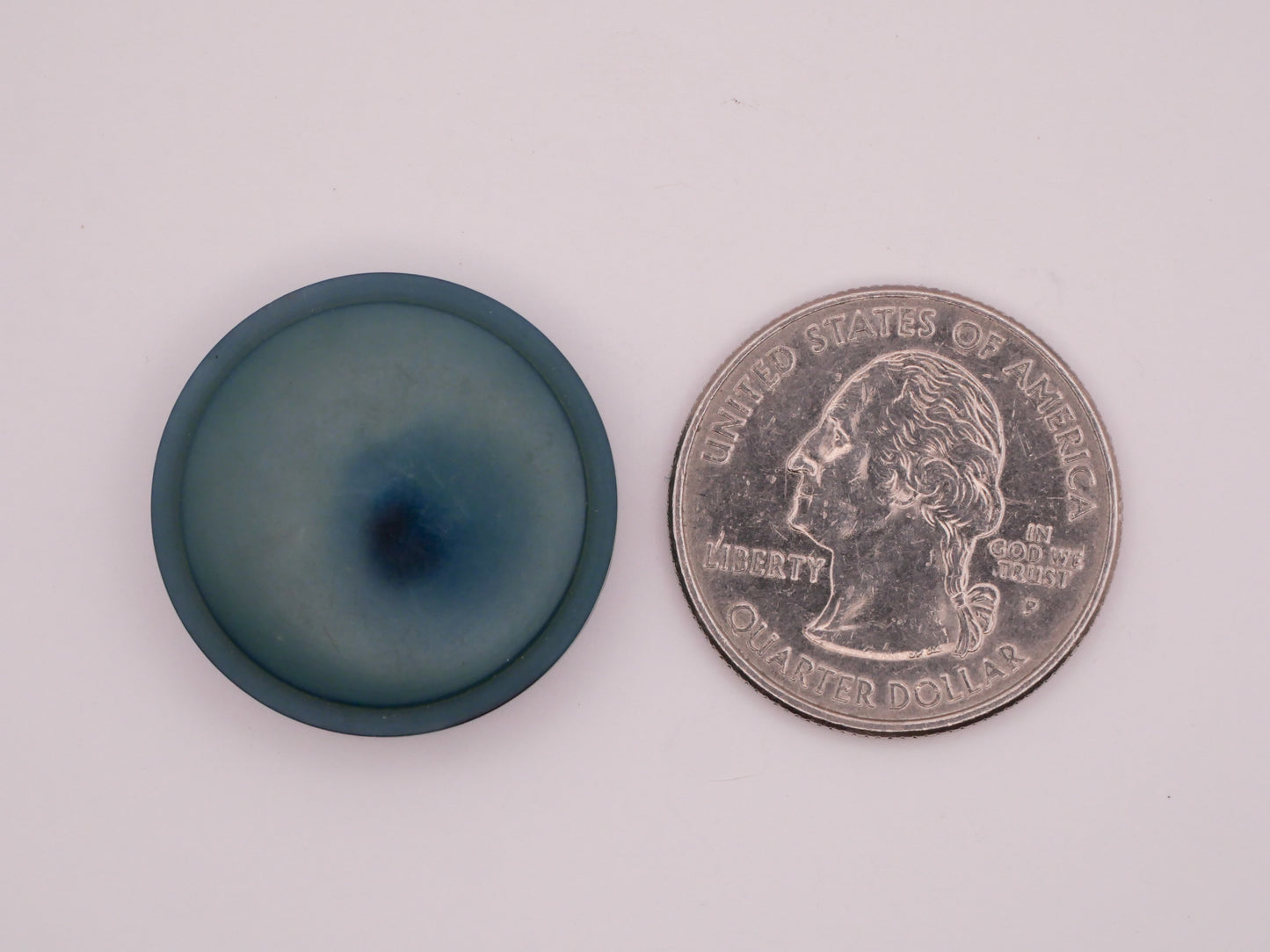 Marbled Blue Green Vintage Plastic Set of Five Buttons 25mm