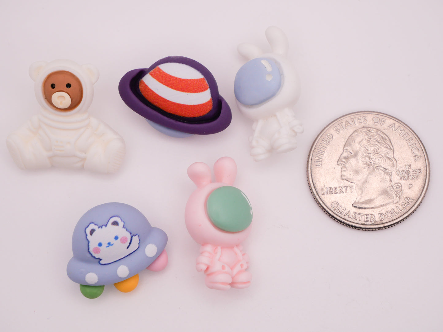 Astronaut Planet UFO Plastic Assorted Set of Four Buttons 14-26mm