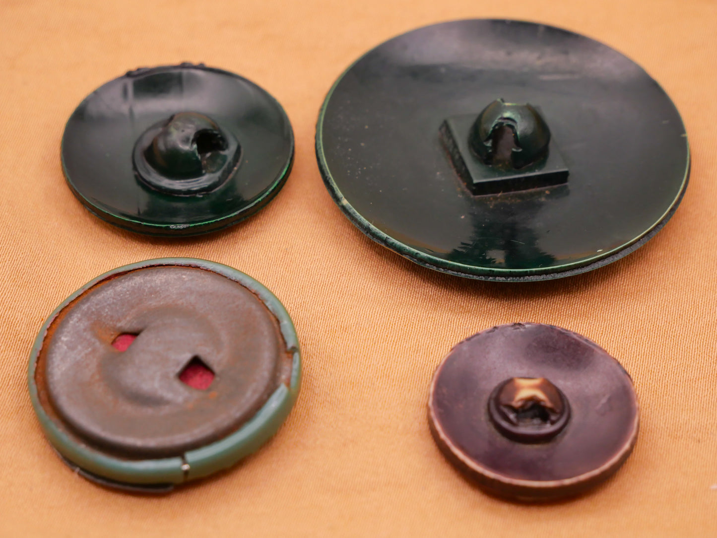 Celluloid Metal Accents Early Plastic Button Various 22-42mm