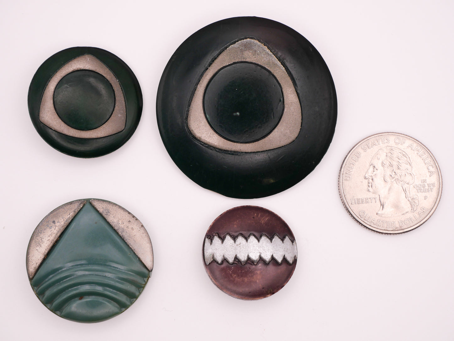 Celluloid Metal Accents Early Plastic Button Various 22-42mm