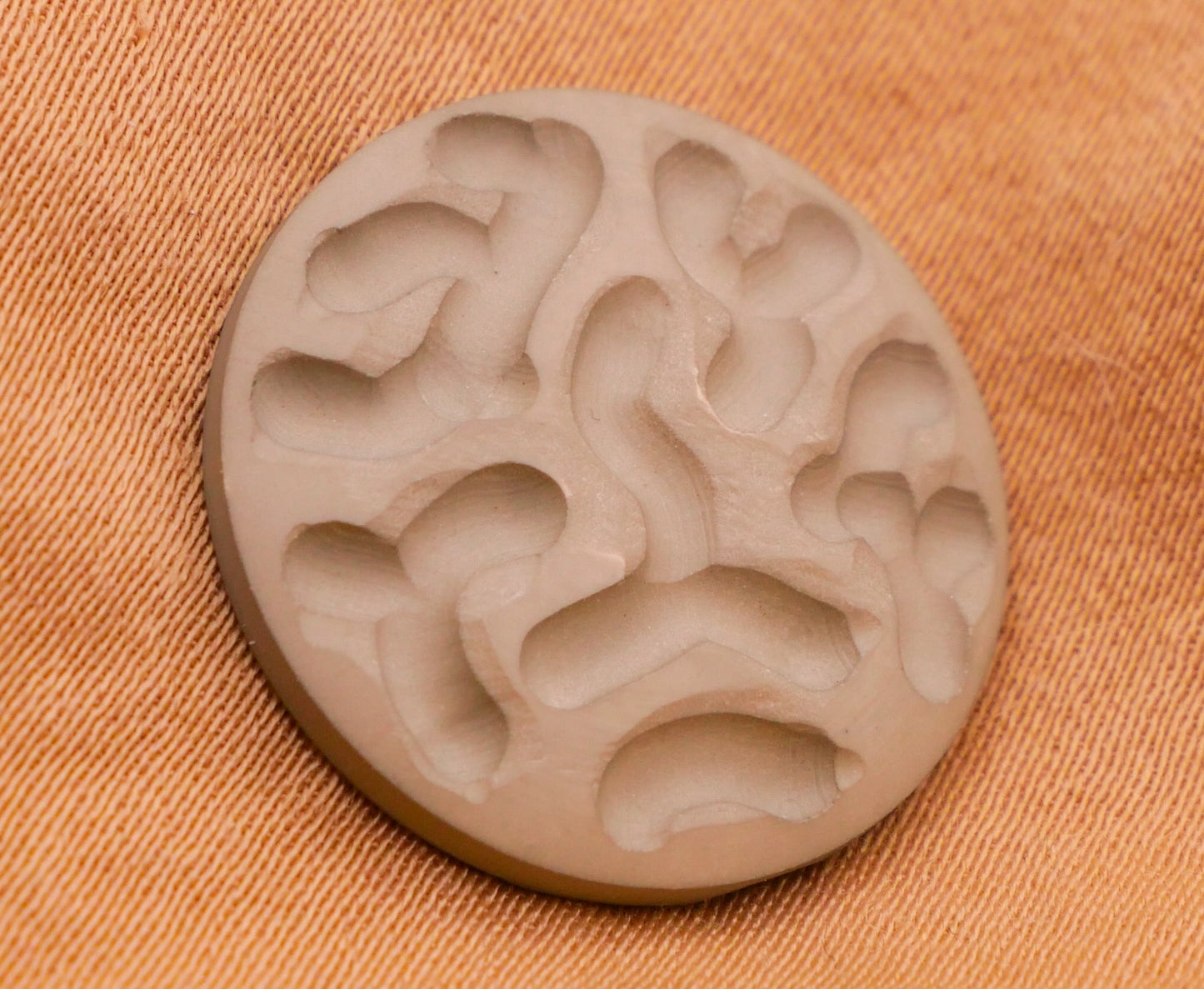 Crater Topography Planet Grey Vintage Plastic Button 19mm