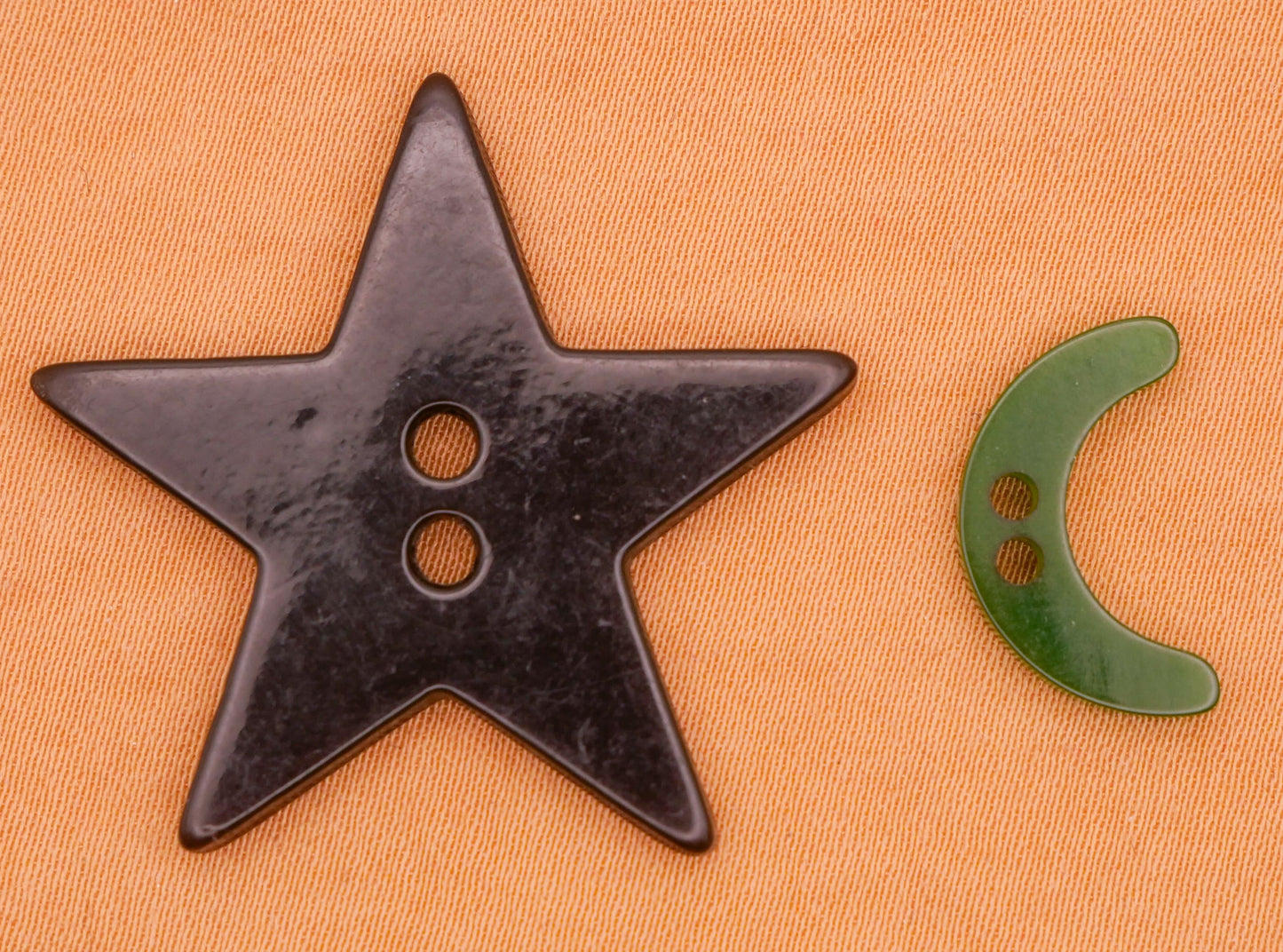 Star or Crescent Moon Vintage Plastic Sew-Thru Button Various 10-31mm