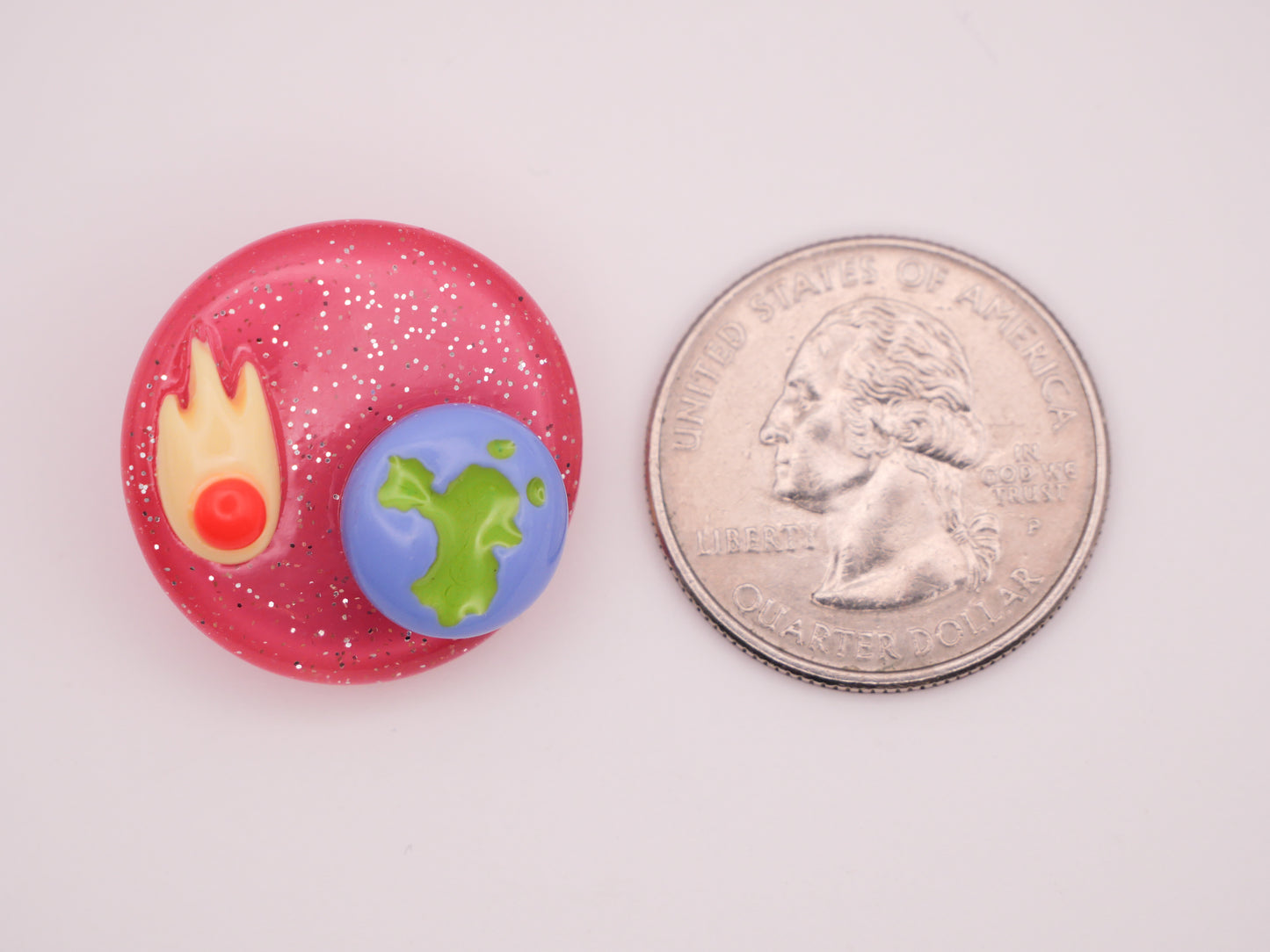 Outer Space Rocket Astronaut UFO Plastic Assorted Set of Three Buttons 24mm