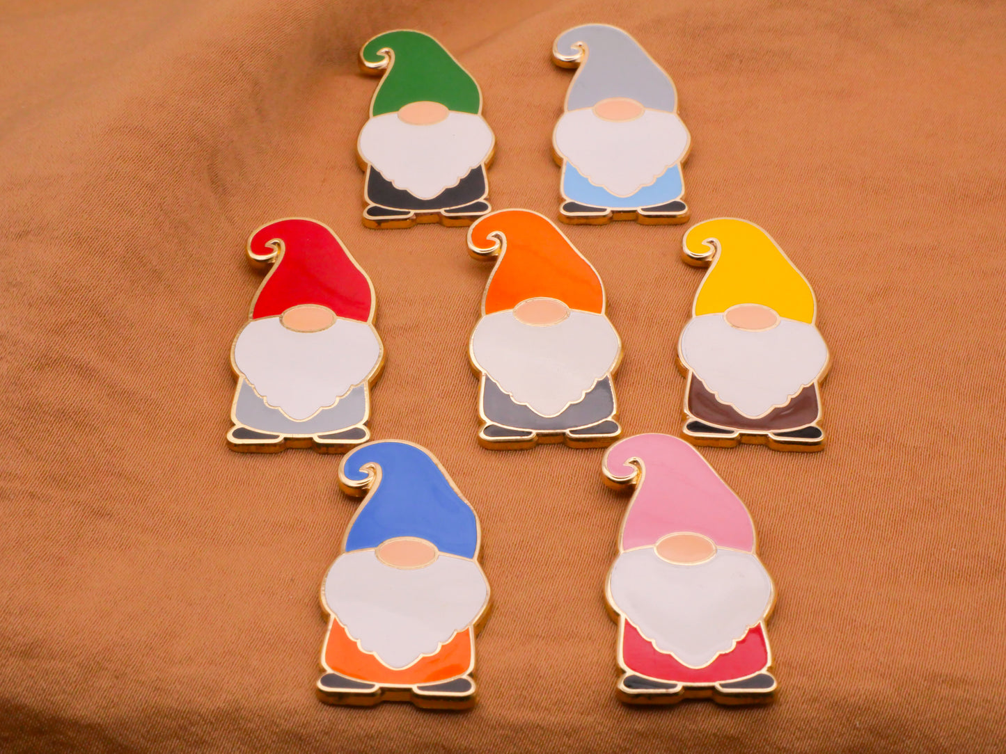 Garden Gnome Colorful Enamel Metal Button Various 17x33mm