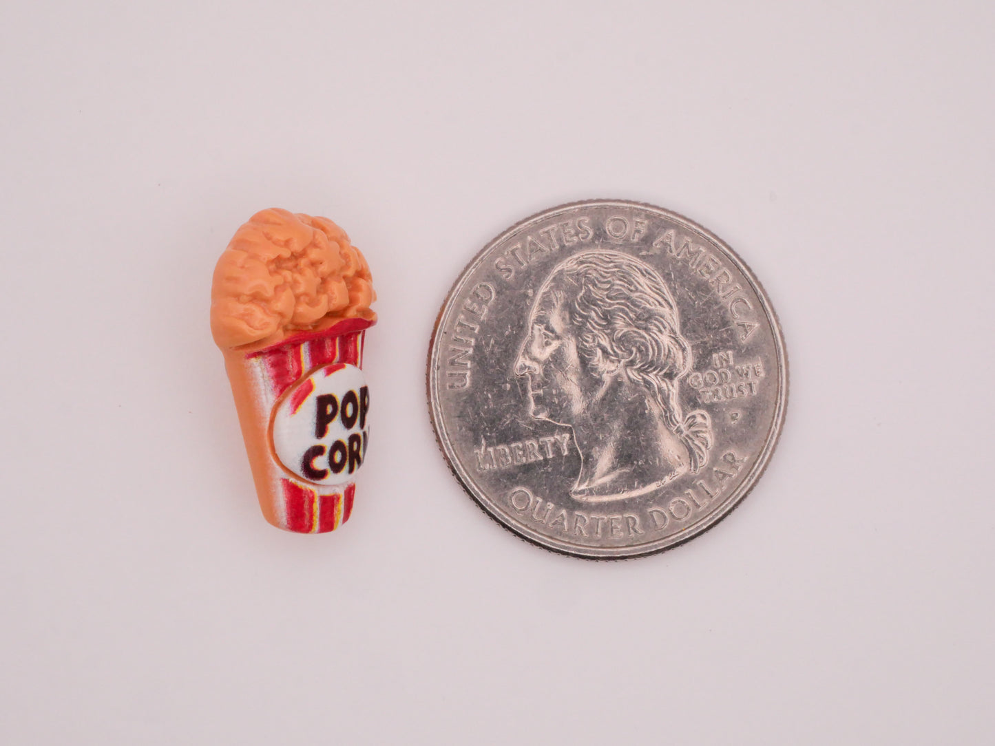 Popcorn Movie Theater Food Plastic Button 13x22mm