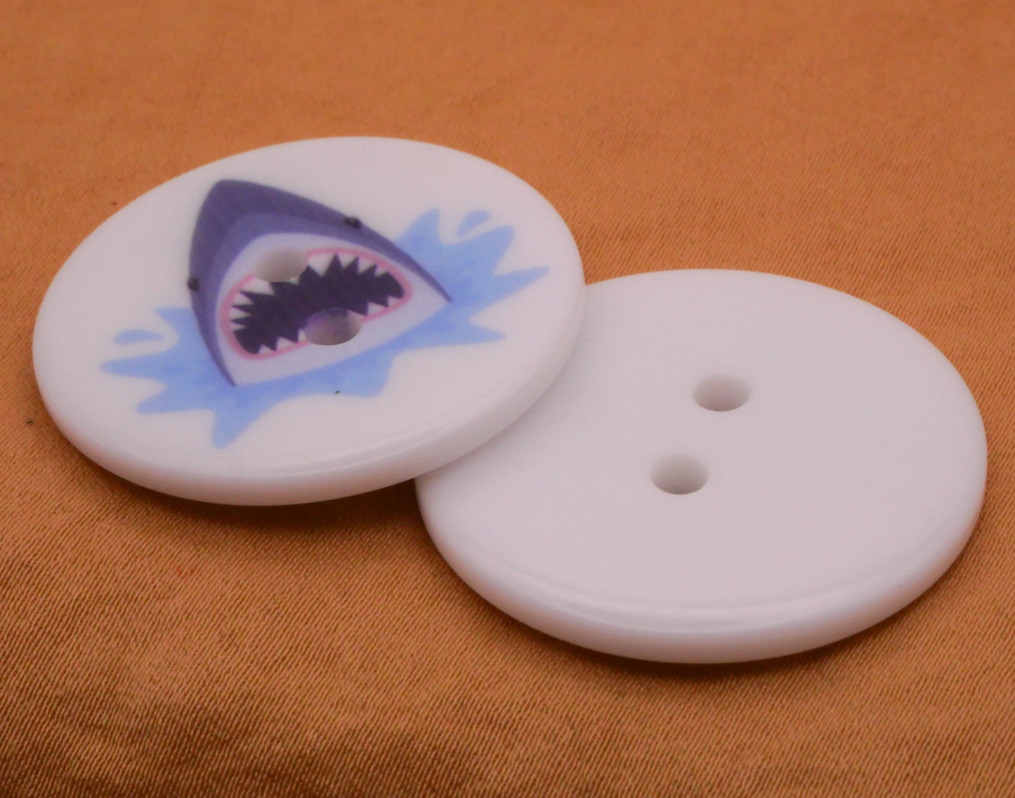 Jaws Shark Movie Plastic Sew-Thru Button 30mm