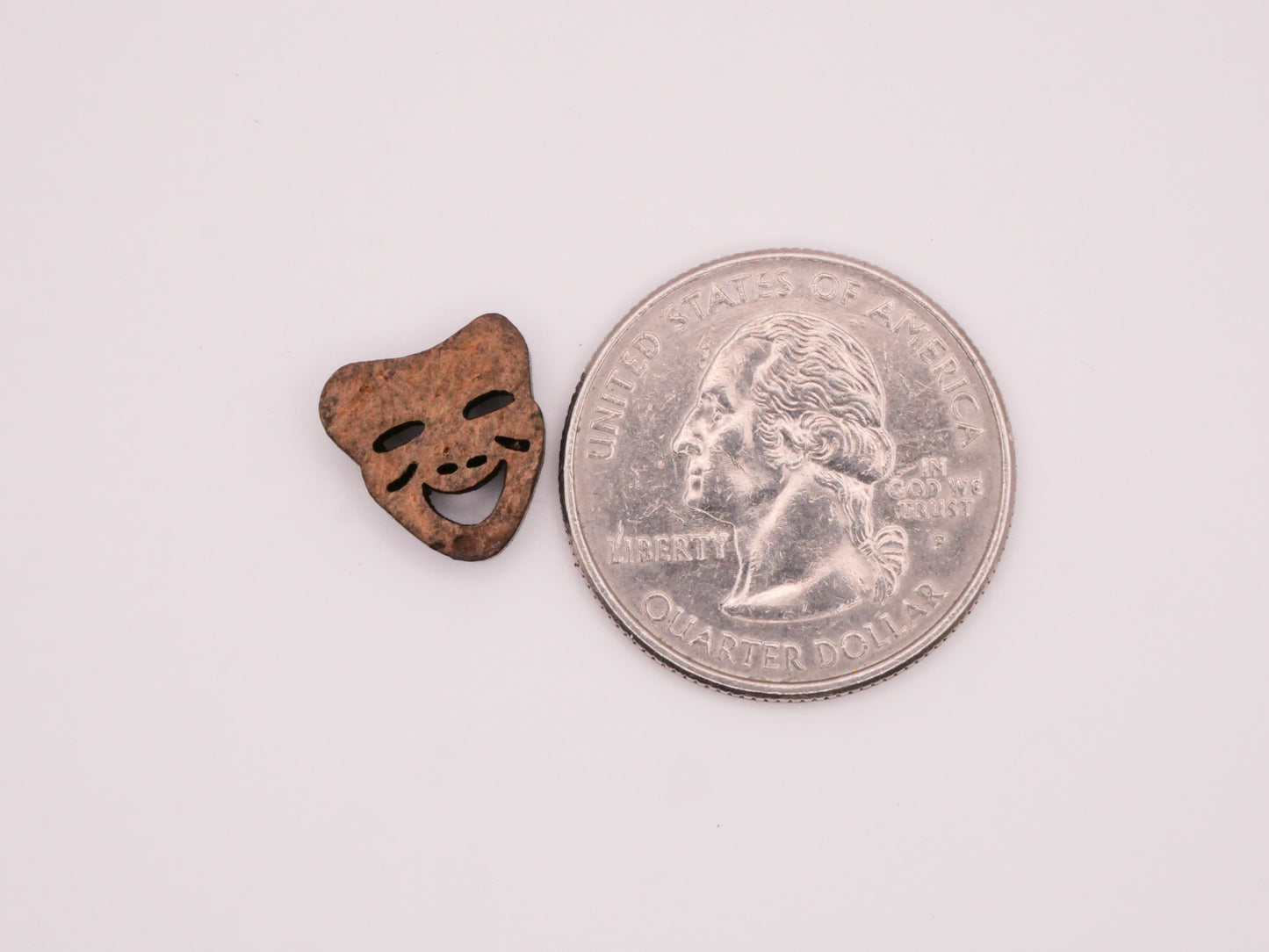Theater Expressive Mask Set of Ten Coconut Shell Buttons 13mm