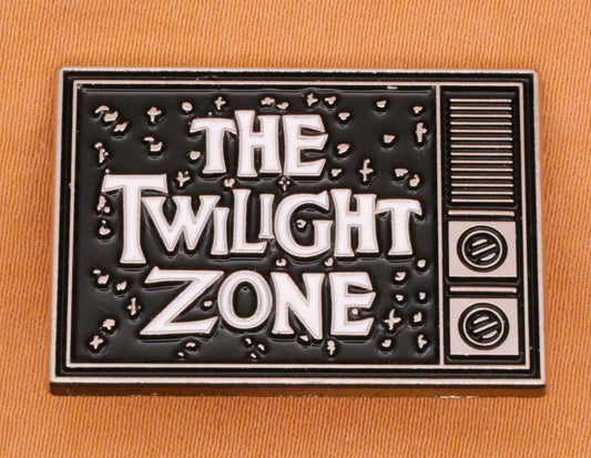 Twilight Zone TV Television Set Show Enamel Metal Button 22x31mm
