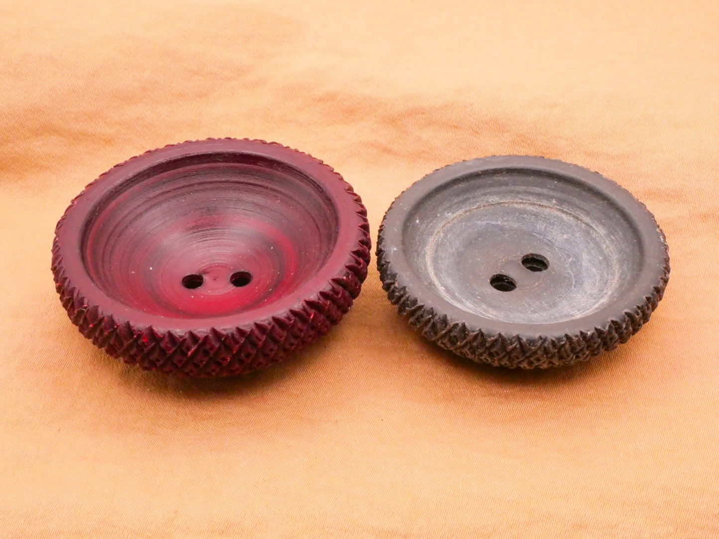 Textured Mound Couture Large Early Plastic Button Various 41-45mm