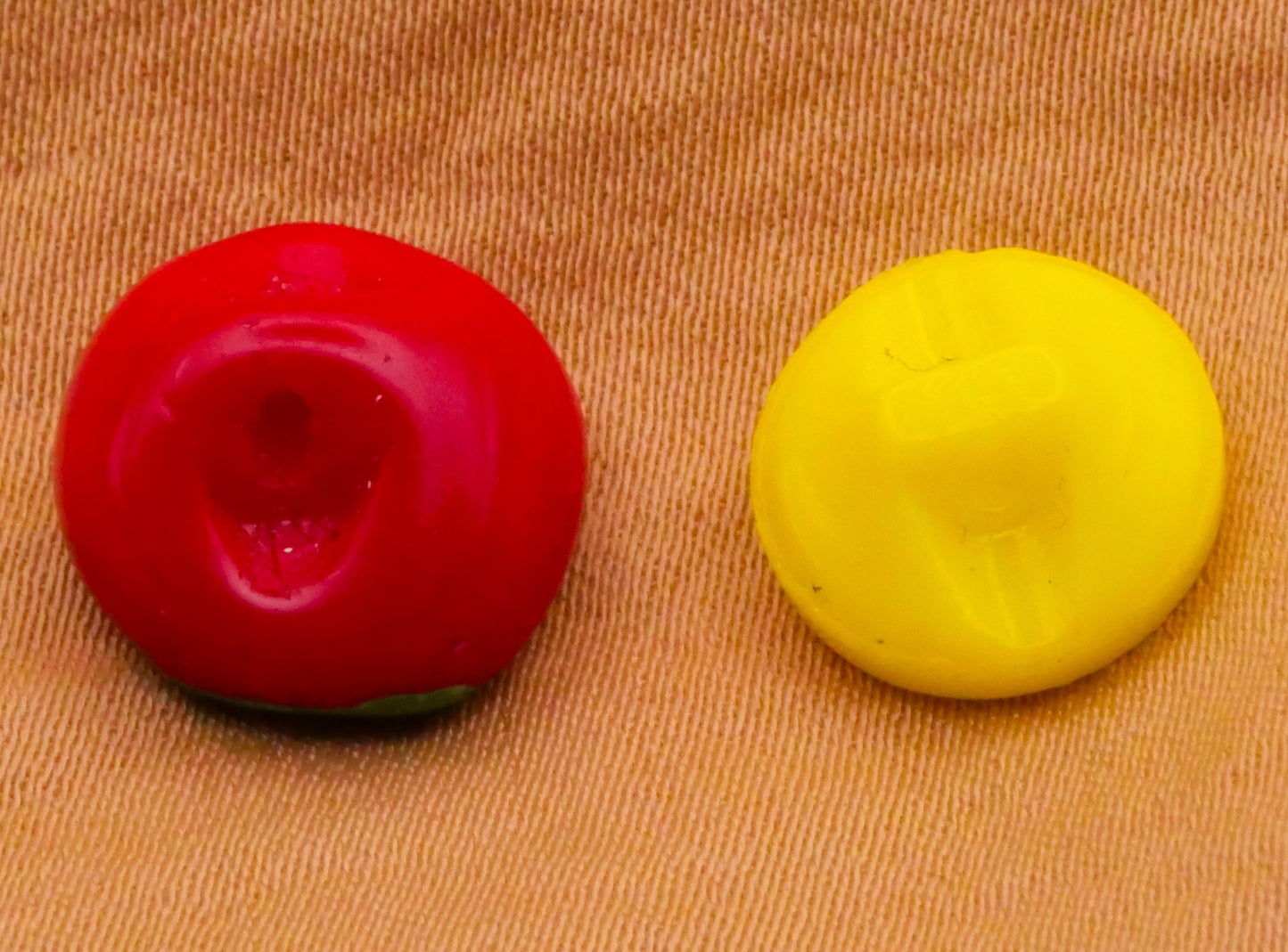 Fruit Strawberry or Cherry Vintage Glass Button Various 11-13mm
