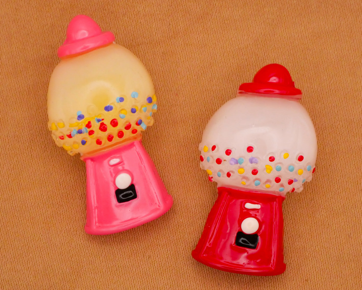 Bubble Gum Ball Machine Retro Plastic Button Various 17x32mm
